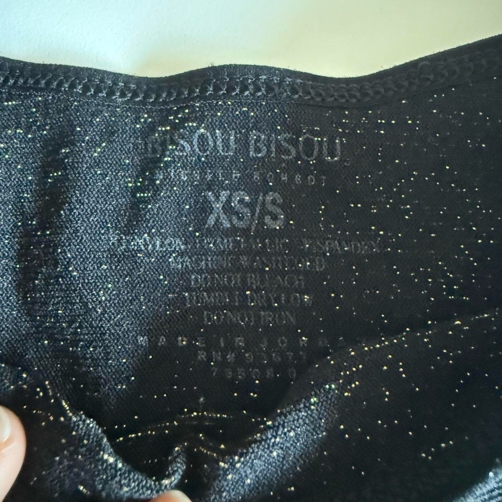 Bisou Bisou Black Glitter Cami - Picture 6 of 6